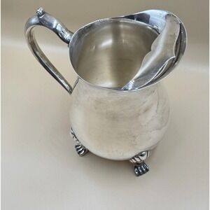 Vintage Sheridan Silverplate Creamer Cream Pitcher 3 Footed Mid Century 1950s